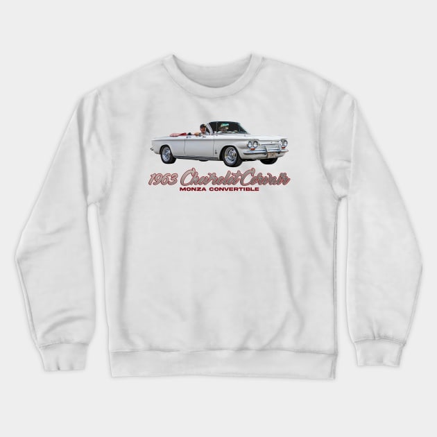 1963 Chevrolet Corvair Monza Convertible Crewneck Sweatshirt by Gestalt Imagery